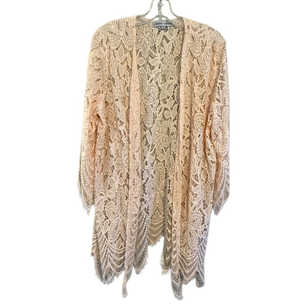 Absolutely Famous Sheer Lace Cover-Up‎